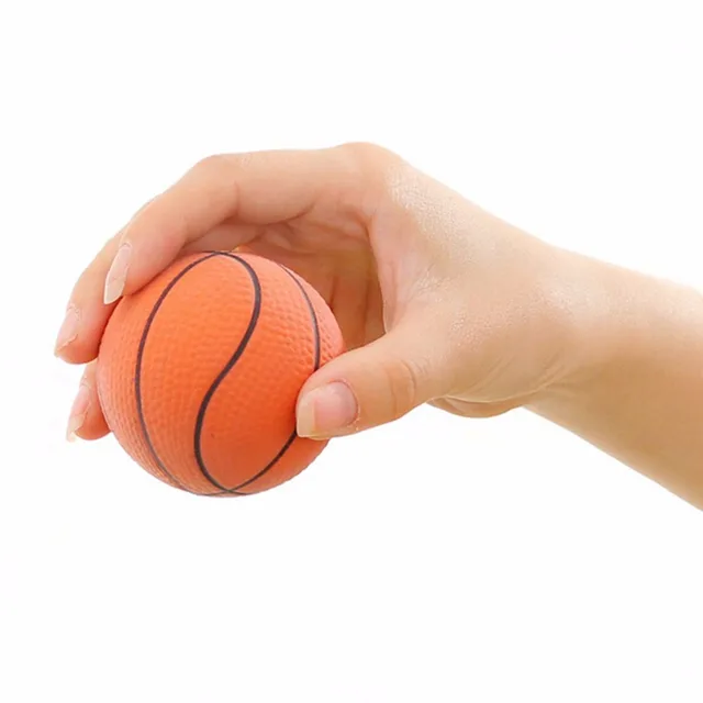 Foam Rubber Ball Toy basketball Hand Wrist Exercise Stress Relief Squeeze Soft Colorful Foam Ball for Christmas gift 6.3CM 3