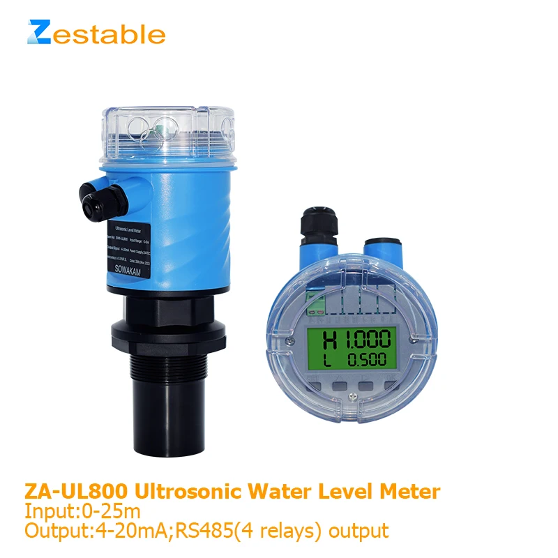 Ultrasonic-Water-Level-Sensor-Wireless-Distance-0-25m-Meter-4-20mA ...