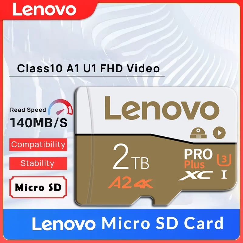 Lenovo SD Card Class10 A2 Micro TF SD Card 128GB 256GB 512GB 1TB 2TB Memory For Camera Nintendo Switch