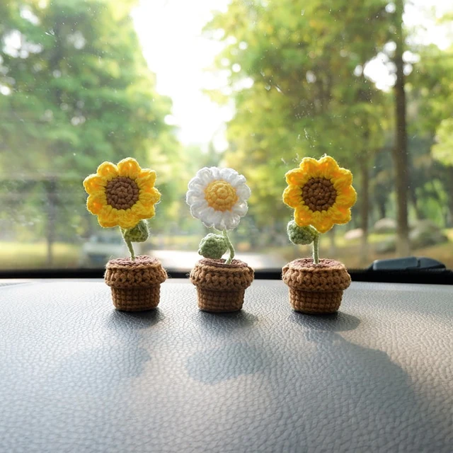 1 stücke Sonnenblumen Niedliche Auto Dekorationen für Frauen