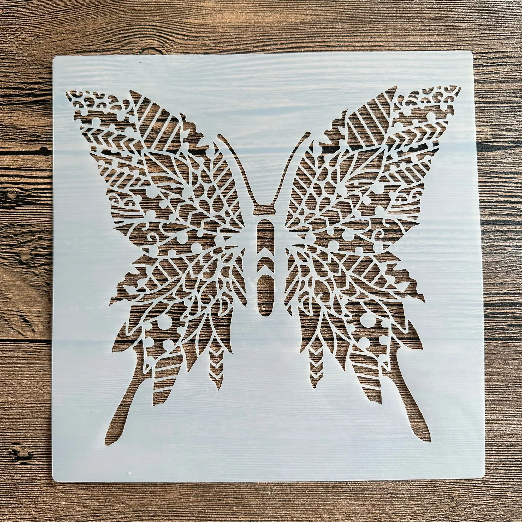 

20 *20 cm DIY mandala mold for painting stencils stamped photo album embossed paper card on wood, fabric, wall butterfly