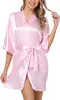103786-3820d7.jpg Robe de chambre courte et douce pour femme, en soie, couleur unie, pour mariée, demoiselle d'honneur, tenue de matin, pour fête de mariage, été