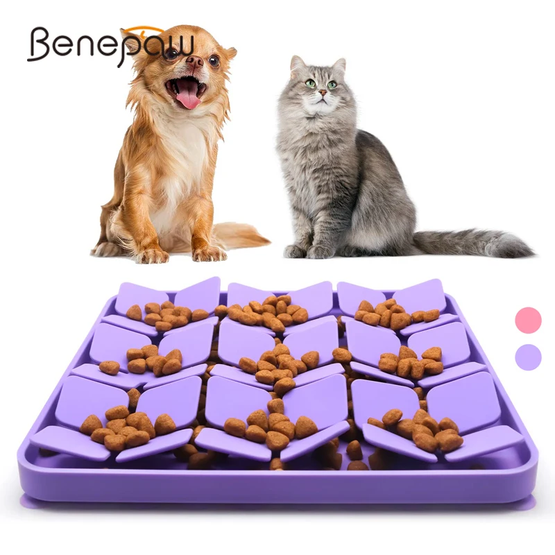 Benepaw Slow Feeder Dog Bowl Eco-Friendly Non-Slip Stable Puzzle Pet Food Bowl  Pet Bowl