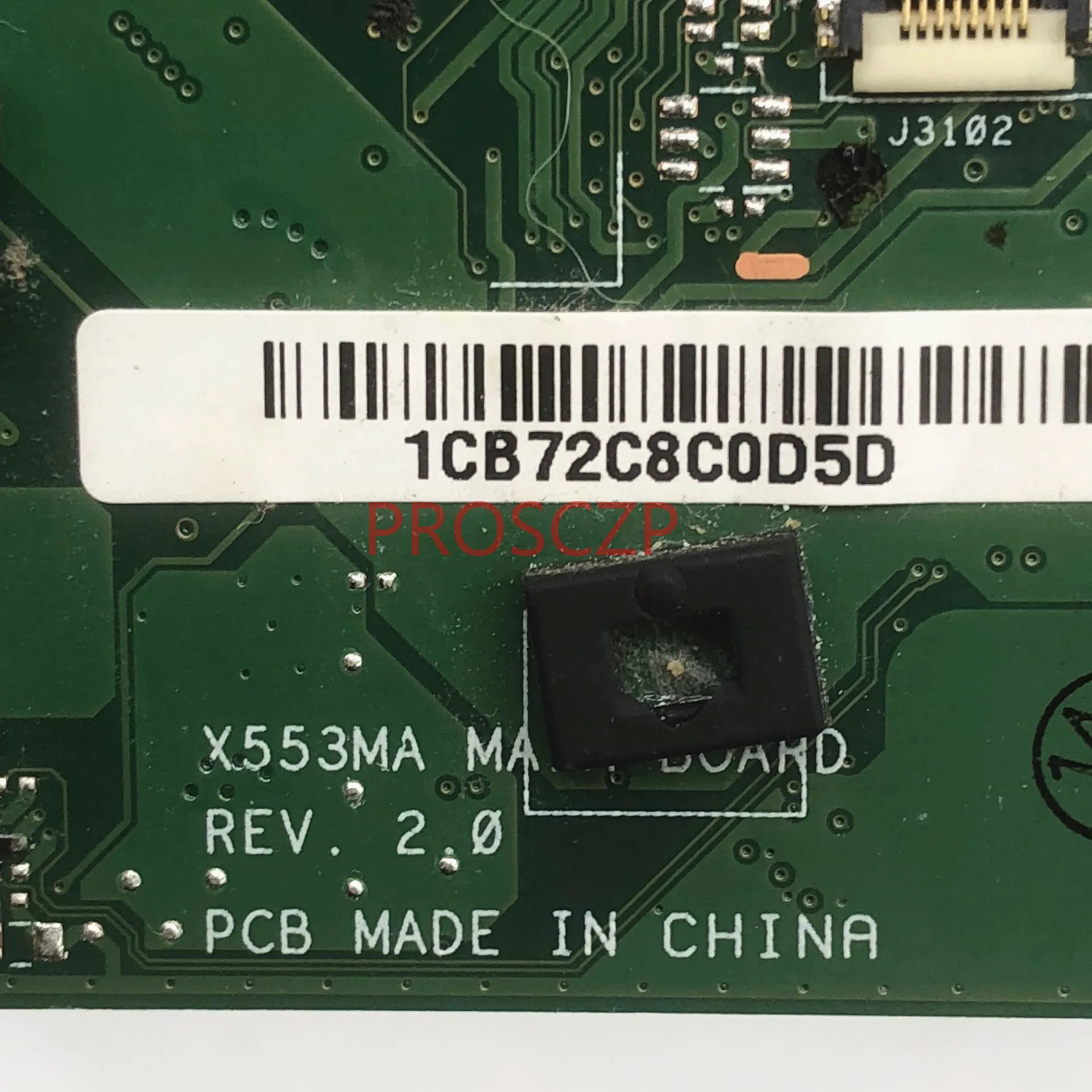 Mainboard para Asus Laptop Motherboard Pn:60nb04x0-mb1800 com Sr1yj N2840 Cpu 100 Completo Testado Trabalhando Bem X553ma Rev.2.0 - Imagem 2