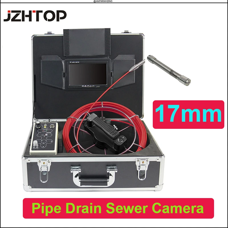 Tft Array Inspection Machine 파이프라인 검사 카메라 비디오 보어스코프, 하수구 내시경, 30 미터, 5mm 케이블, 7 인치 TFT 모니터, 17mm ...
