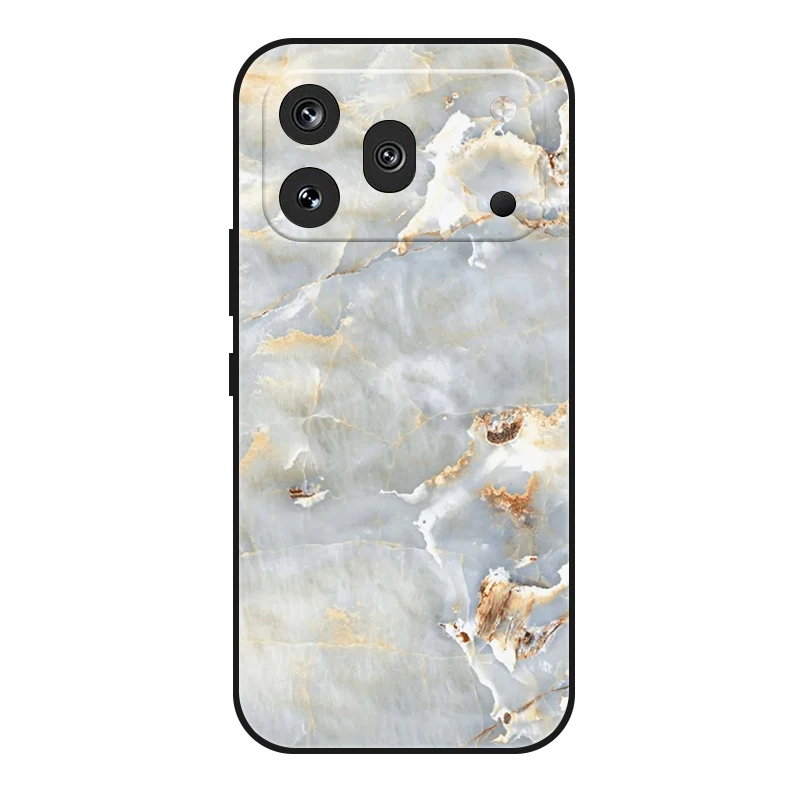 Marble Painted Soft Matte Silicone Back Cover Case