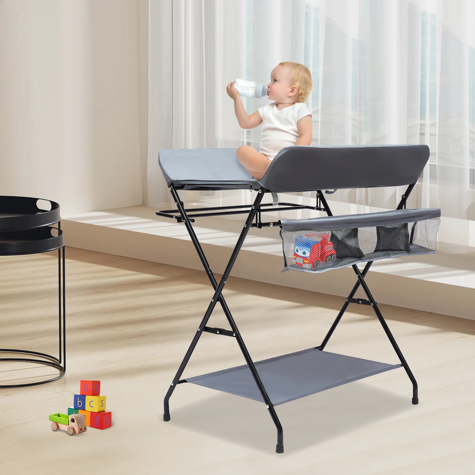 Foldable Freestanding Baby Changing Table (80x63 cm),