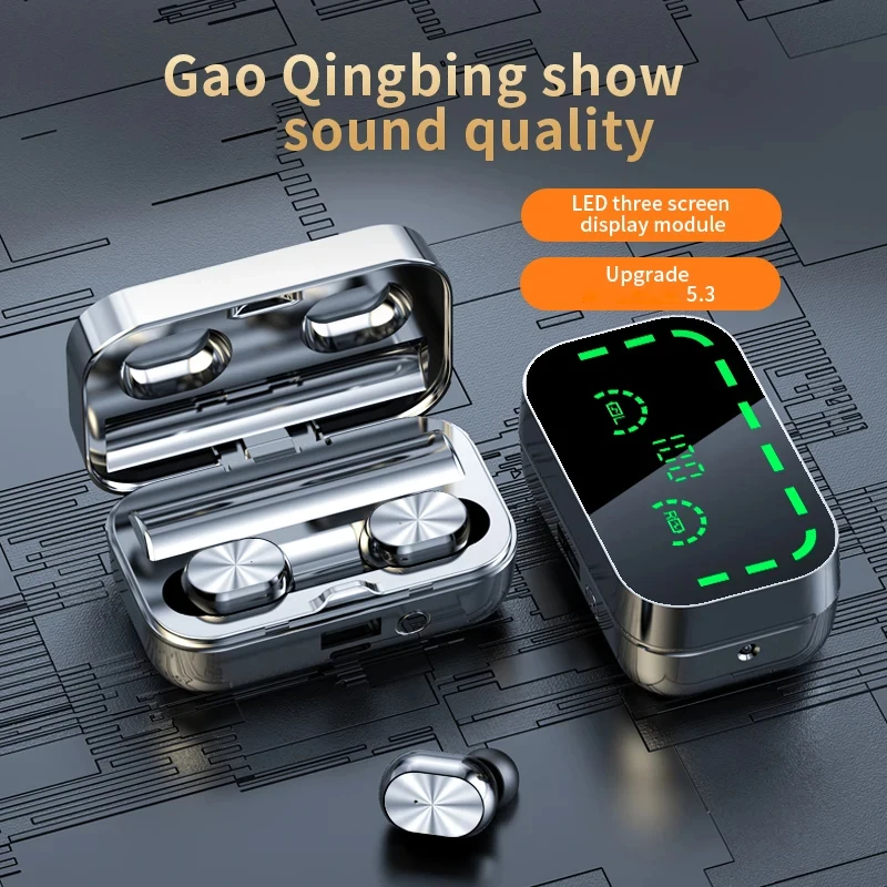 

Noise Reduction Wireless Bluetooth Headset TWS YD05 Wireless Headset With High Fidelity Stereo HD Sound, Mic, Waterproof -