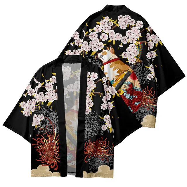 Maybuy Kimono Japanese Traditional Dragon Pattern Kimono Cardigan