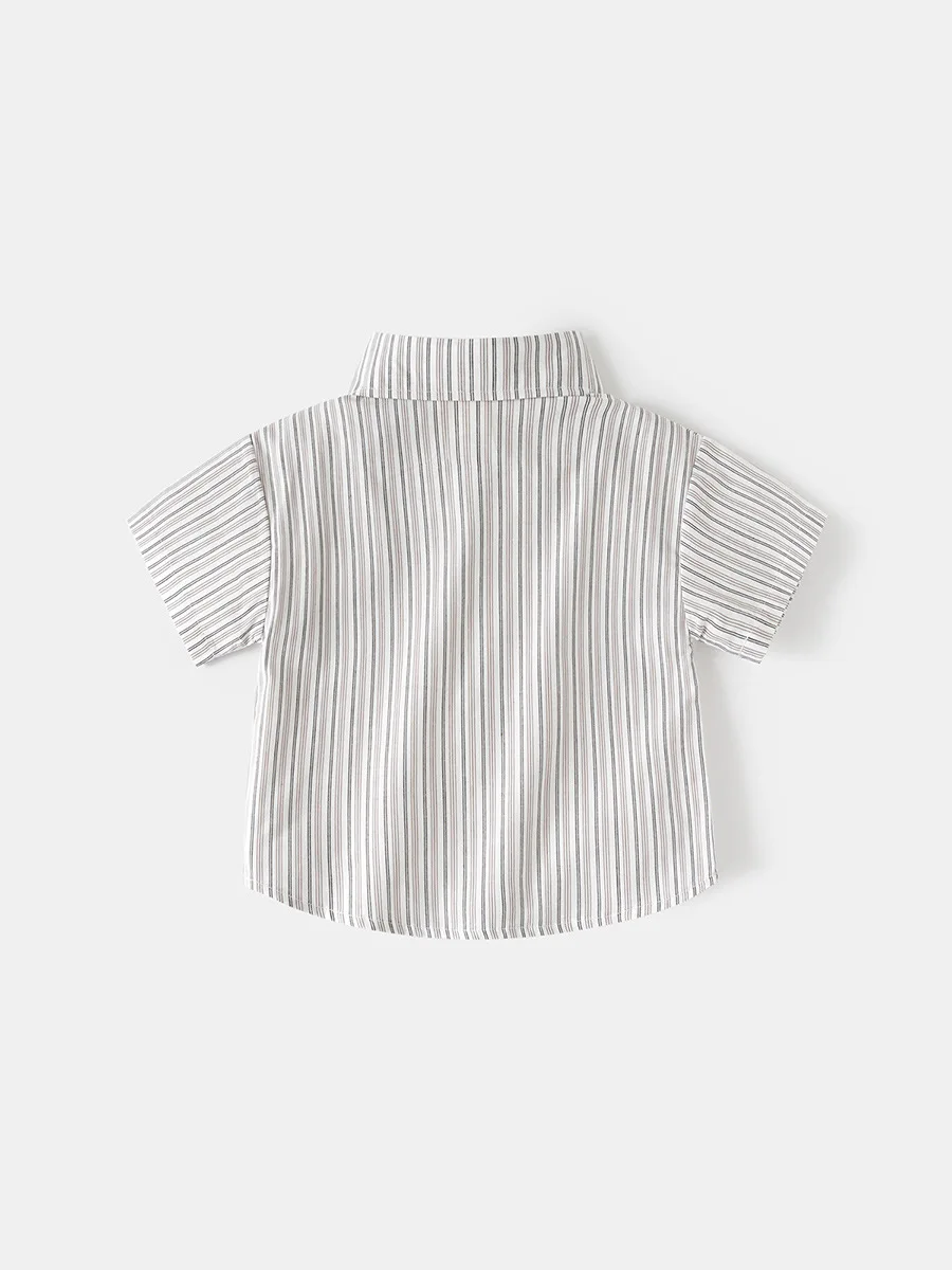 소년 여름 줄무늬 셔츠 2026 반팔 소년 셔츠 아동 상의 아동복  의상
