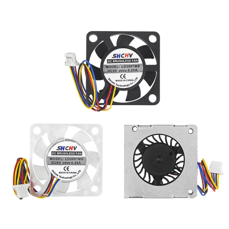

3007 5V Cooling Fan 4pin Jst Terminal For RaspberryPi5 Blower 30x30x7mm 594A