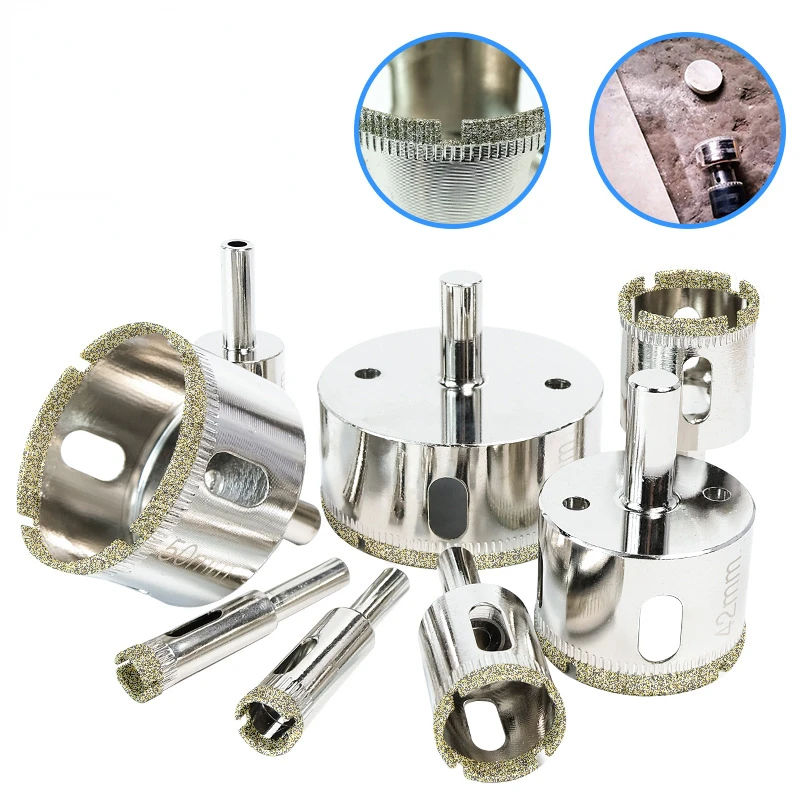 

3-60mm Diamond Coated Drill Bit Hss Drill Bit Tile Marble Glass Ceramic Hole Saw Drilling Bit Extractor Remover Tool Accessories