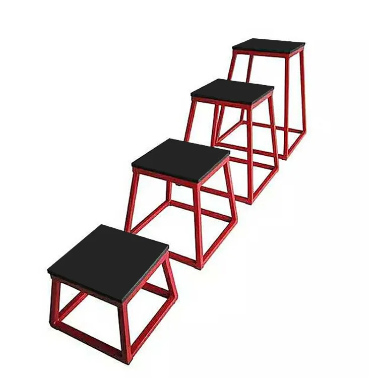 Gym Fitness Equipment Steel Jump Exercise Set of Box Jump Plyo Boxes