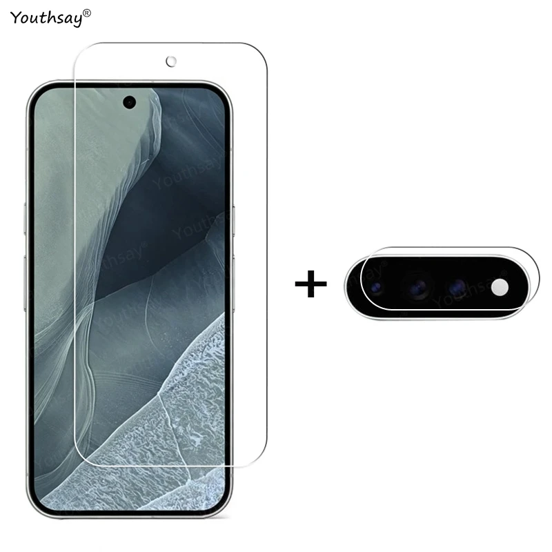 Premium 6-in-1 Tempered Glass Screen Protector with HD Clarity and Protective Lens Film