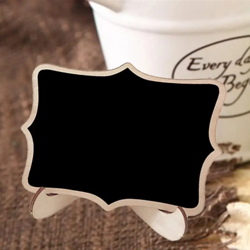 Mini Lace Shape Chalkboards Support Message Board Signs Table Place Card Signs 22pcs