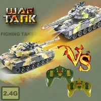 NEW 33CM RC tanks 2.4G Fighting Battle Tanks with LED Life Indicators Realistic Sounds Remote Control Boy Toys For Kids Children 2