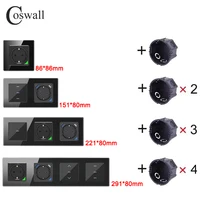 Alice Black Glass Touch Switch DIY Module WIFI / Zigbee Smart EU Wall Socket With PD 20W Type-C & A 2 USB Fast Charger - Image 6