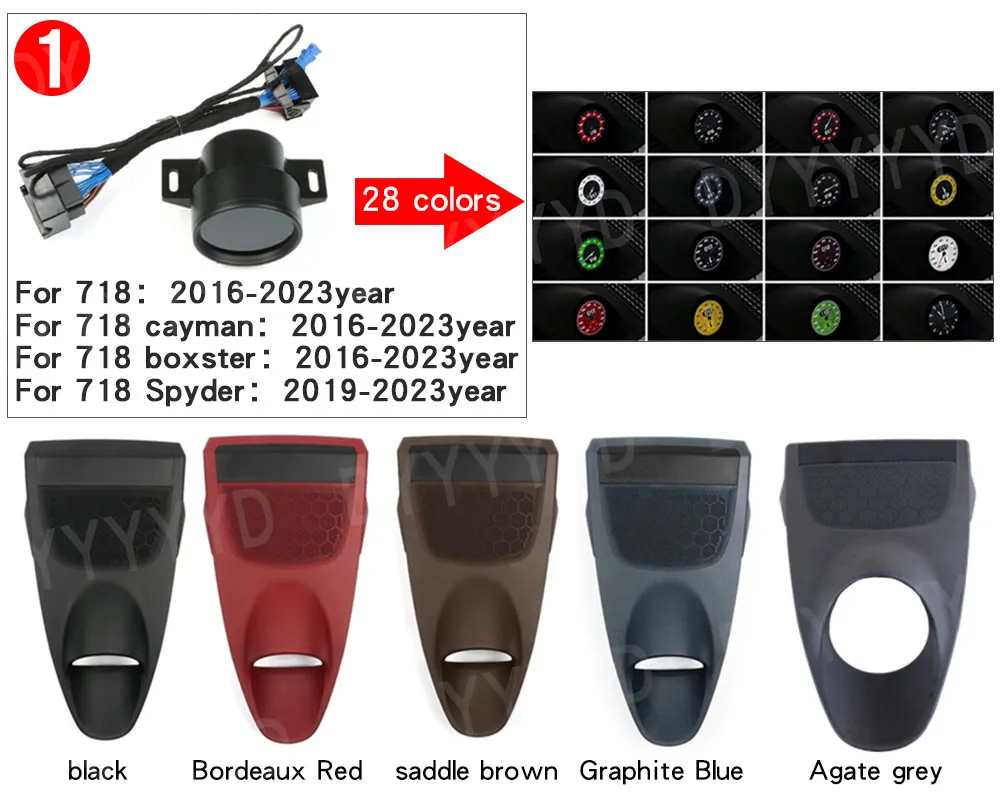 New UpgradeLCD Car Stopwatch for Porsche Macan Cayenne 958 Panamera 970 718 911