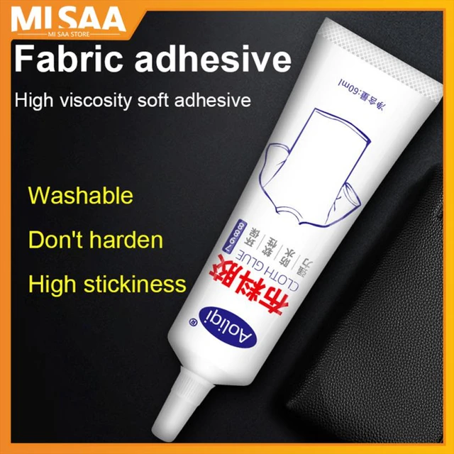 No-Sew Fabric Glue - Liquid Stitch Fabric Glue Permanent Fabric Adhesive  for Quick Mending Secure Liquid Stitch Kit