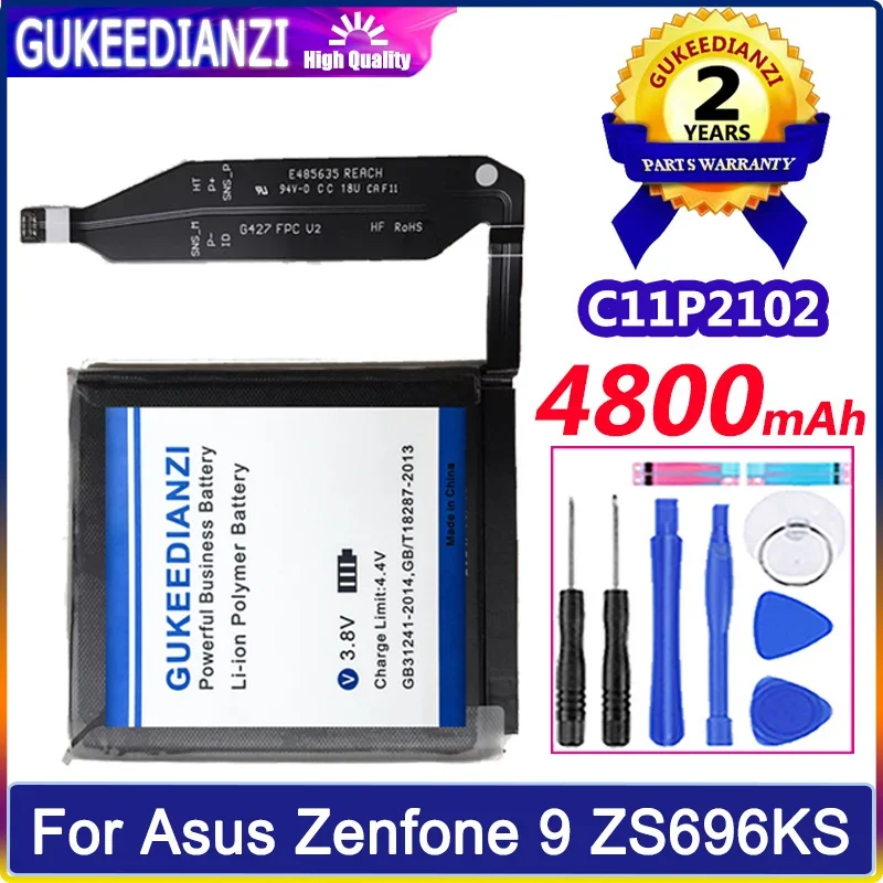 

GUKEEDIANZI Battery C11P2102 4800mAh For Asus Zenfone 9 ZS696KS Zenfone9 Batteria