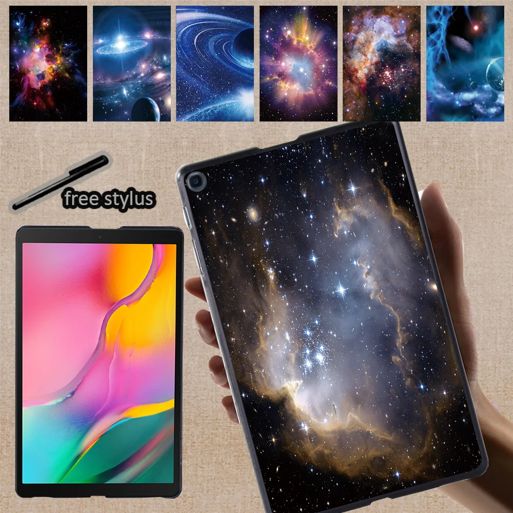 

Tablet Case for Samsung Galaxy Tab S7 11/Tab S6 Lite 10.4/Tab S6 10.5/S4 10.5/Tab S5e 10.5 Ultra Thin Space Pattern Back Shell