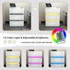 LED Nightstand Set of 2, Led Nightstand with Charging Station 3 Drawer Nightstand Smart Nightstand, Acrylic Nightstands Bedroom 4