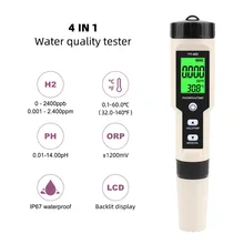 

4IN1 Hydrogen-rich Digital Water Quality Test Pen Meter H2 PH/ORP/TEMP Monitor For Pool Water Aquariums Measuring Instrument