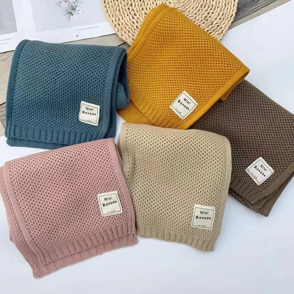 Kids Scarf Autumn Winter Fashion Children's Knitting Baby Bib Wool Knitting Winter Versatile Female Warm Girl Boy 2