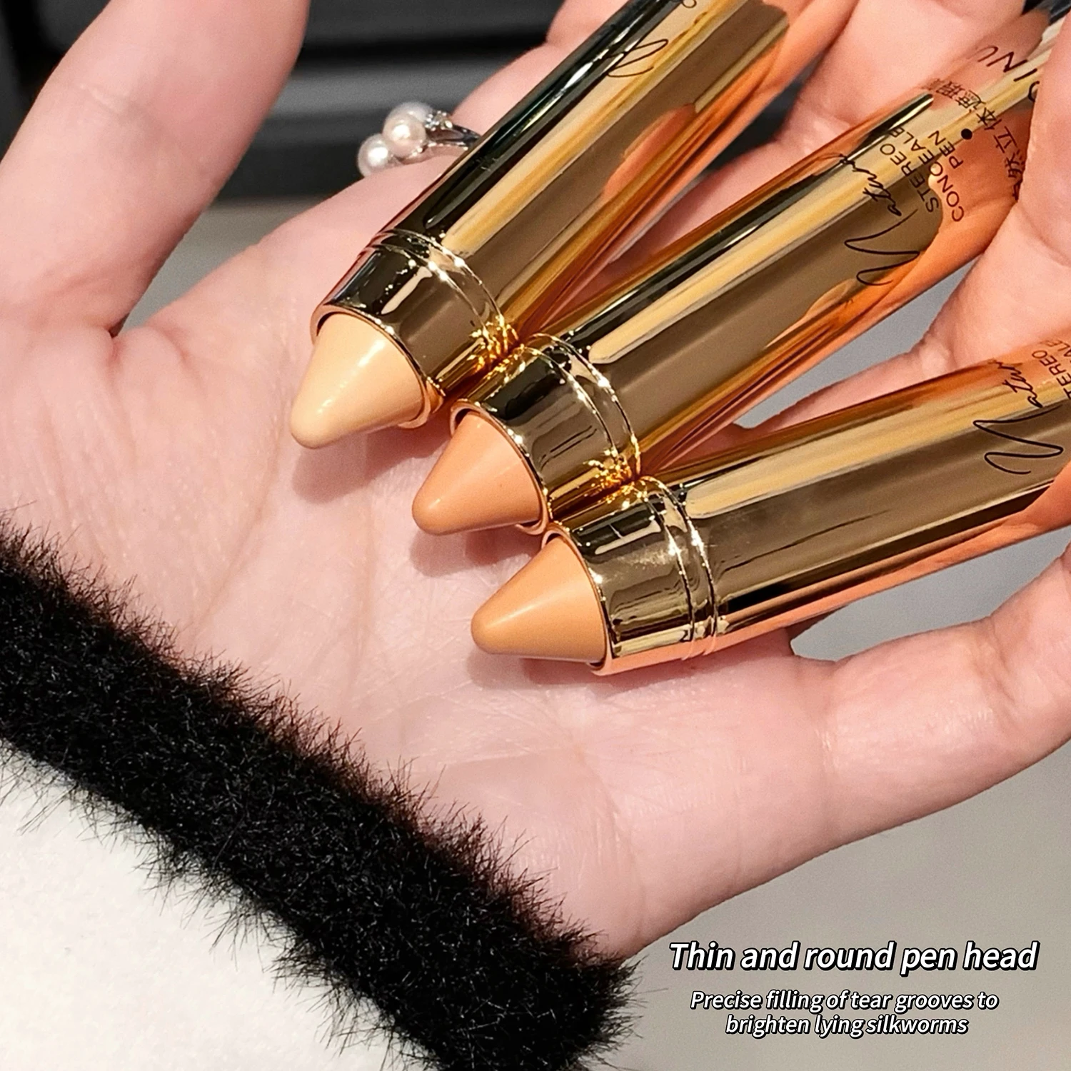 Face Concealer Pen Long Lasting Cover Dark Circles Corrector Contour Concealers Stick High Gloss Brighten Face Cosmetic Makeup 6