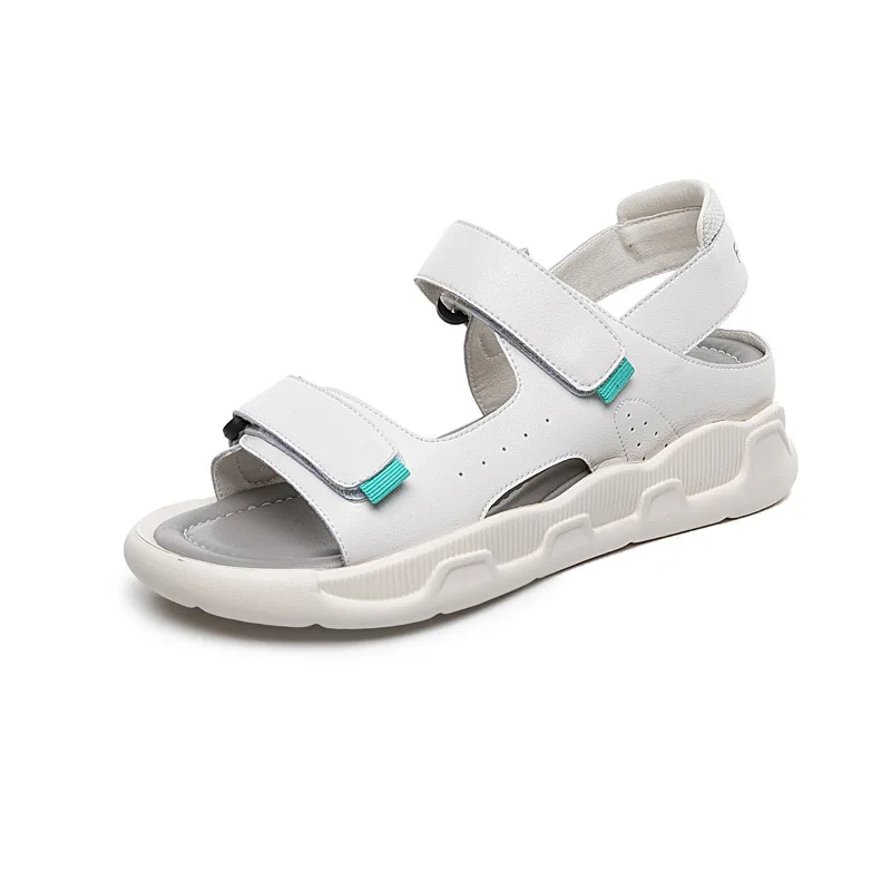 

2023 Summer Shoes Women Sandals Flat Height Increasing Genuine Leather Shoes Brand Ladies Sandals Casual Holiday A4433