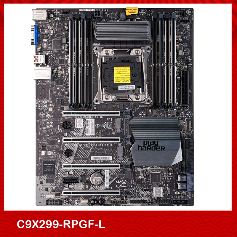 

Original Server Motherboard For Supermicro C9X299-RPGF-L X299 LGA2066 Support Core X 4-way GPU Deep learningGood Quality