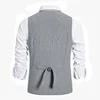 2024 Euro Code New Men's Striped Single-breasted Waistcoat Men's Casual Striped Men's Suit Retro Vest Waistcoat 5