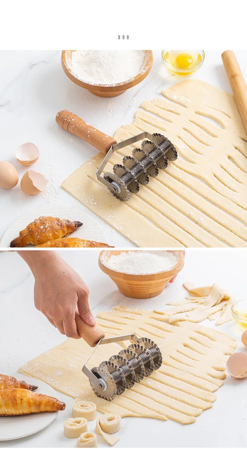 Description Picture 6 of itemManual Noodle Cutter Stainless Steel Roller Noodle Maker Fast Food Noodles Dough Rolling Machine Pasta Tools Gadgets For Kitchen