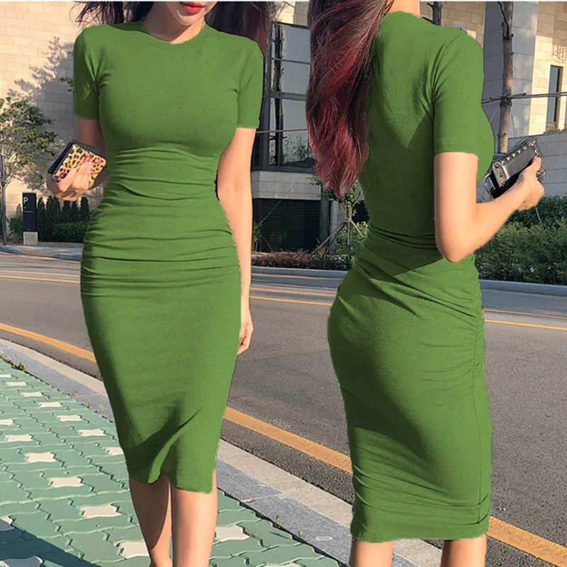 Mobula Sound Spring/Summer Women Fashion Sexy Casual Party Dress V Neck Front But | ChicGrl