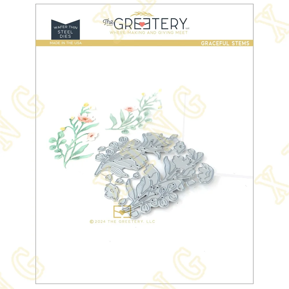 

Graceful Stems Metal Cutting Die Scrapbook Embossed Paper Card Album Craft Template Cut Die Stencils New for 2024 Arrival