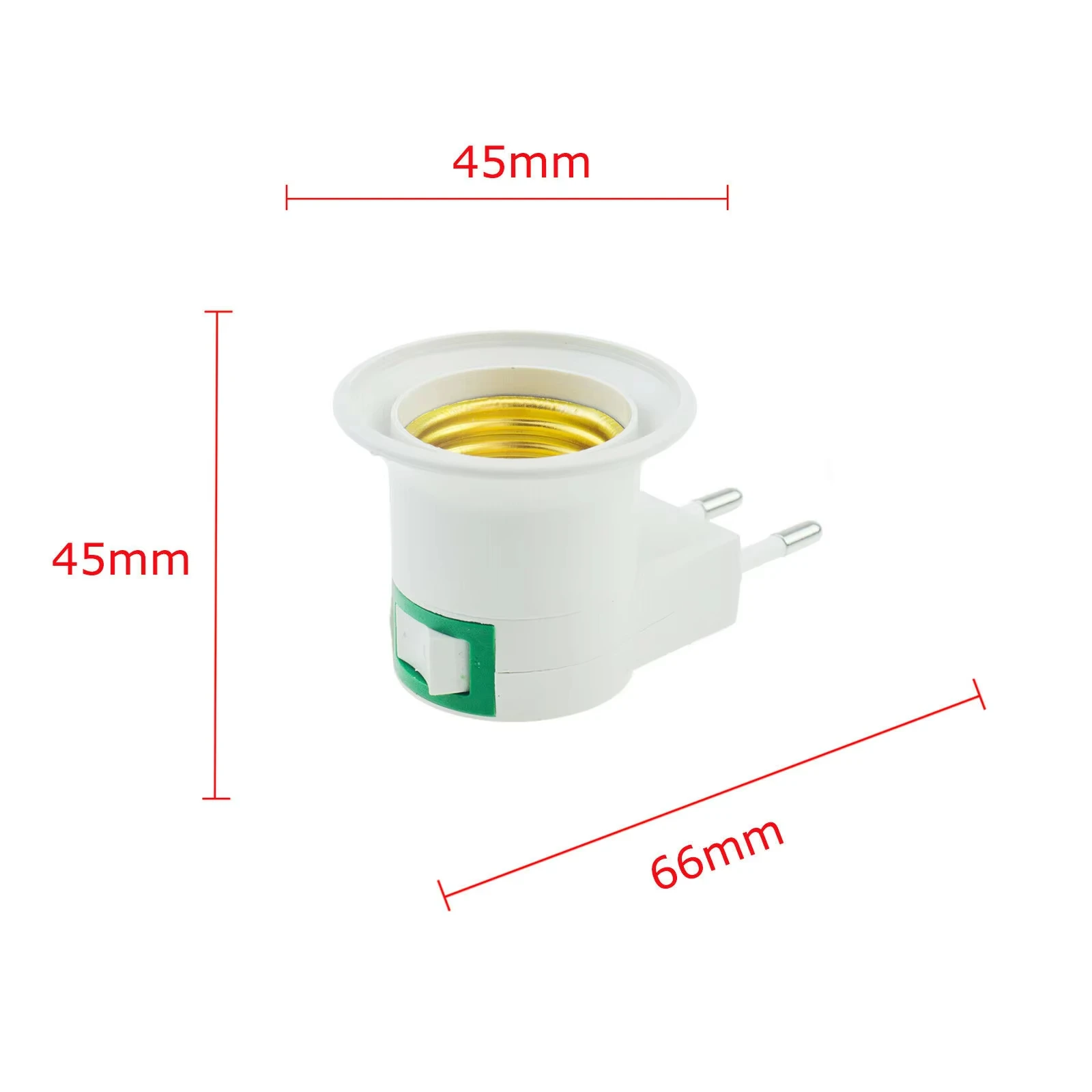 1 Pcs E27 Light Lamp Bulbs Socket Base Holder with Switch EU/US Plug Adapter ON/OFF Standard Screw-in Socket Outlet Converter