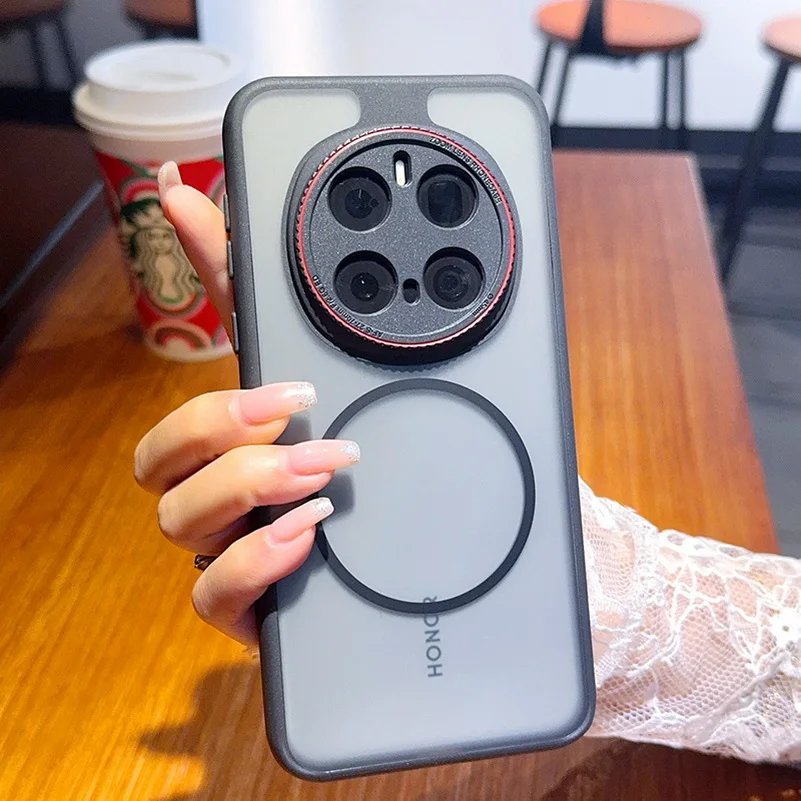 Red Circle Leica Lens Full Coverage Magnetic Ring Case with Camera Protection