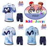 Baby Movistar Team Kids Cycling Jersey Set Boys Girls Cycling Clothing Children Road Bike Shirts Suit Bicycle Pants MTB Maillot 1