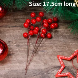 Festive Artificial Red Berry Bouquet - 3PCS (Red(17.5cm))