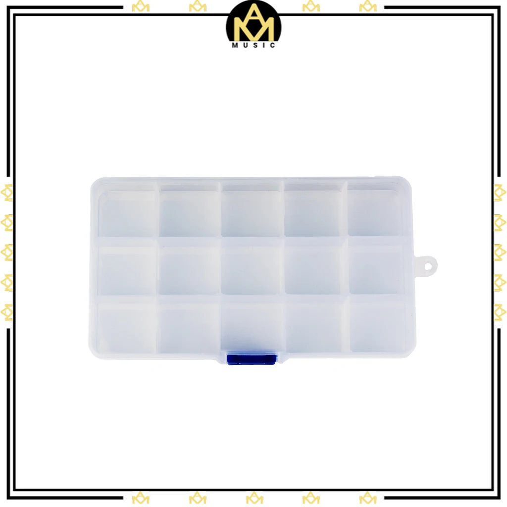 15 Grids Plastic Storage Box Guitar Picks Storage Box Musical Instrument Accessories Portable Storage Clear Containers toolbox suitcase portable plastic aluminum abs sponge pre cut foam resistant shockproof safety instrument case toy storage box