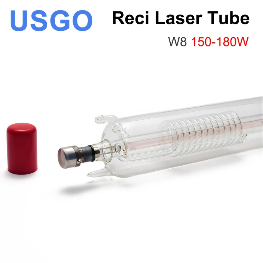 

USGO Reci W8 150-180W CO2 Laser Tube Length 1850mm Diameter 90mm for Co2 Laser Engraving and Cutting Machine S8 Z8