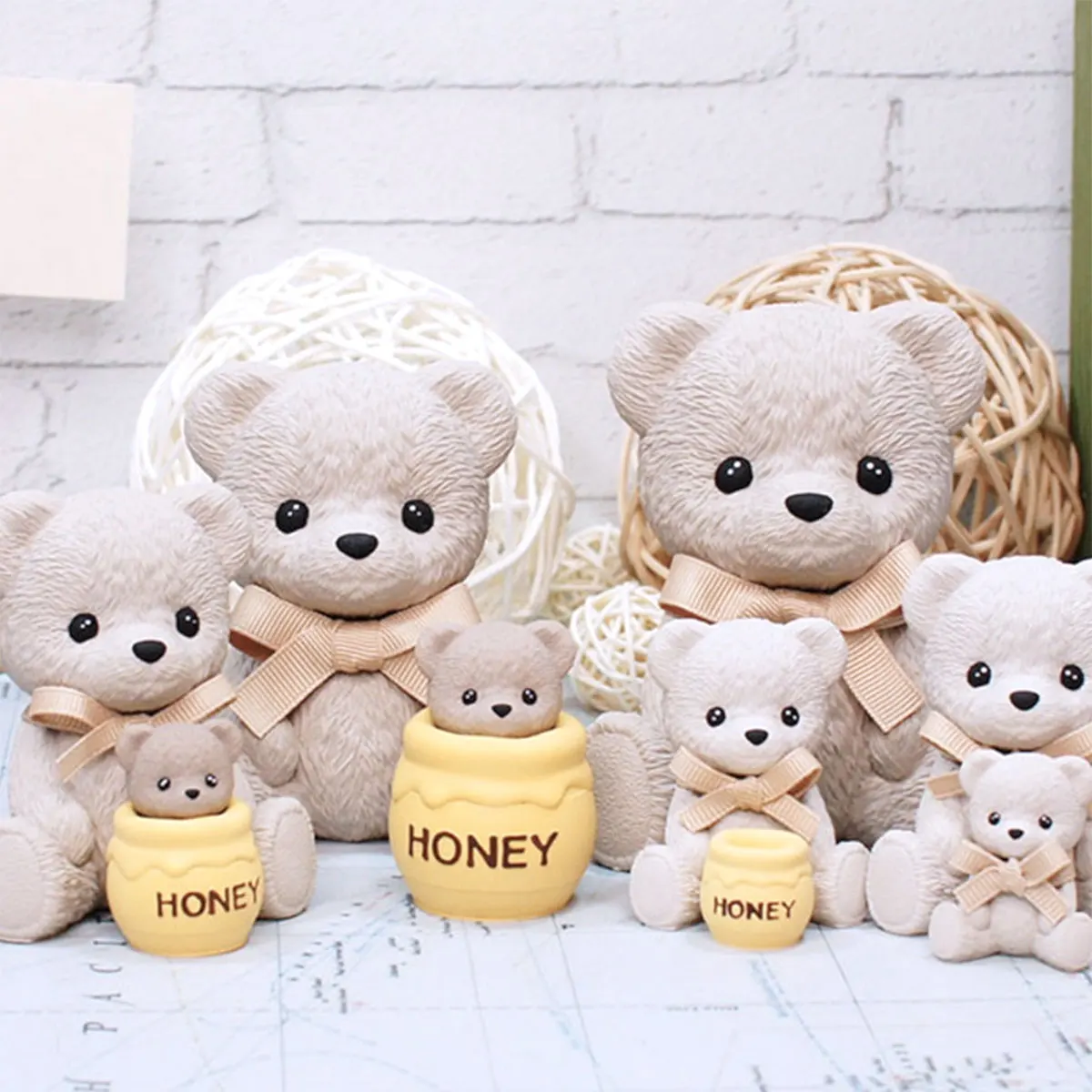 Teddy Bear Honey Jar Mold 5