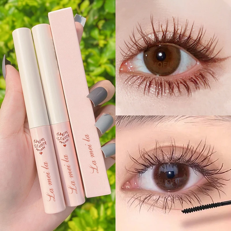 1 Pcs Curling Mascara Ultra-fine Small Brush Head Mascara Slim And Thick Curling Anti-sweat Non-smudge Curling Mascara Comestics