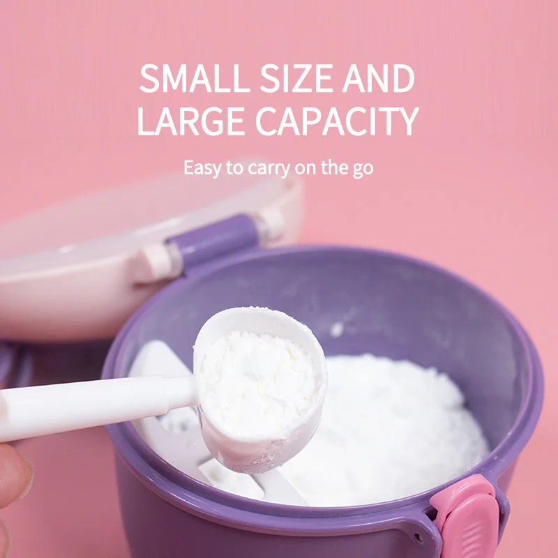 1 Pcs Baby Milk Powder Box 220/440 ML Travel Portable Food Storage Box Safely Sealed Milk Powder Jar With Spoon Bpa Free 6