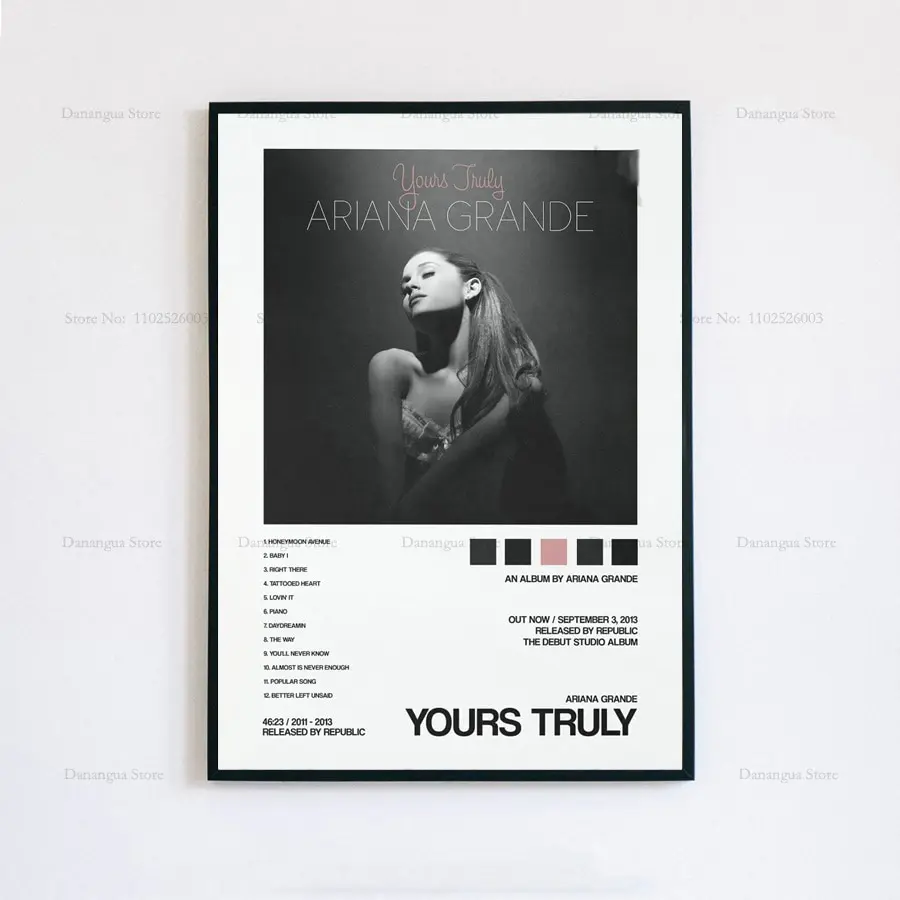Ariana Grande 'Grak U, Próximo' Cartaz de arte de capa de álbum - Impressão  de decoração de parede de casa - AliExpress, image size:900x900