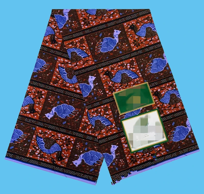 Fabric 100% Cotton Batik Ankara Fabric For Dress 6Yards S01 Newest Guaranteed Veritable Real African Wax Prints 5