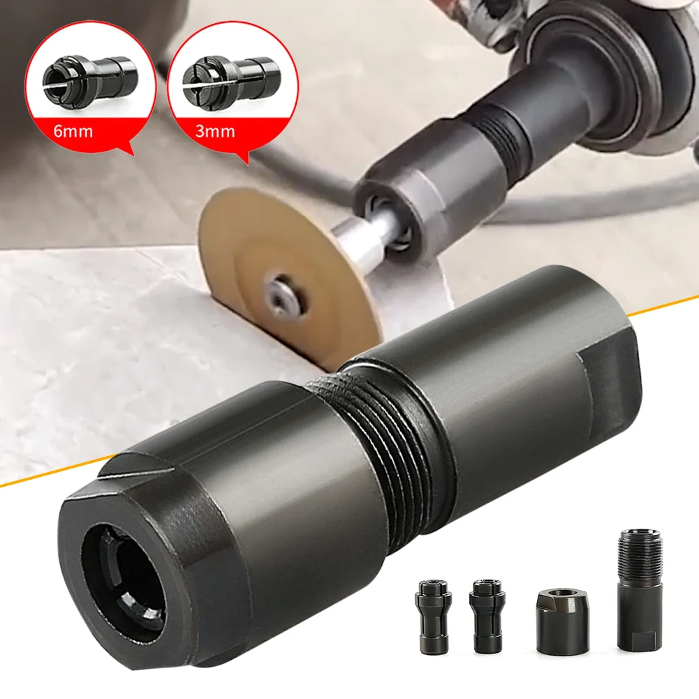 3/6mm Angle Grinder Modified Adapter to Straight Grinder Chuck for 100type Angle Grinder M10*1.5 Thread Cutting Woodworking Tool sheet metal nibbler cutter double headed sheet cutter nibbler drill attachment for straight curve and circle cutting