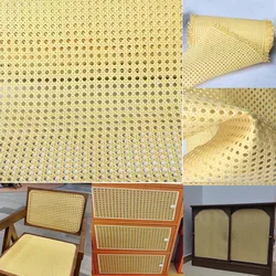 60cm Width 1-5 Meters Plastic Rattan Roll Light Yellow PE Cane Webbing Material For Furniture Chair Cabinet Decoration Repair