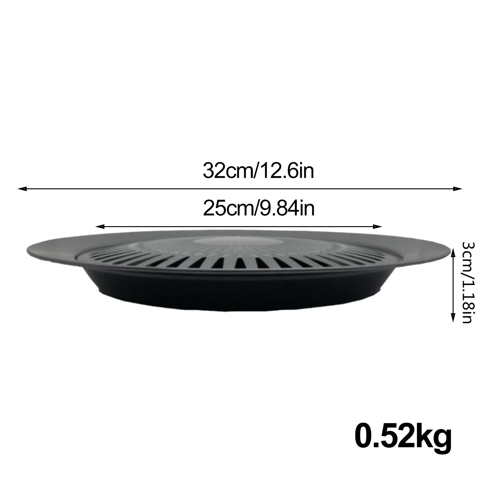 Srdh Padella Barbecue Coreana, 6 Strati di Rivestimento in Materiale Naturale griglia Antiaderente con Doppi Manici, Padella Coreana per induzione, fornello a Gas (38 cm