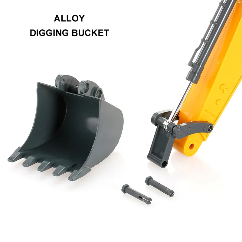 DOUBLE E561 / E568 / E598 RC Excavator Alloy Tools Remote Excavator Digging bucket / Steel grabbing machine / Crushing hammer 4